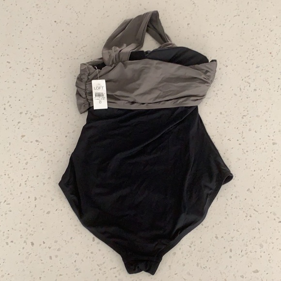 LOFT One-Shoulder One-Piece Bathing Suit Size 8 New With Tag - Picture 5 of 8